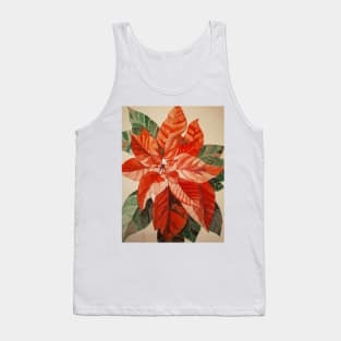 Poinsettia flower watercolour painting Tank Top